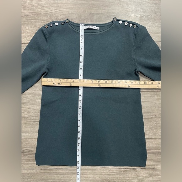 M.M Lafleur Malin Top Jardigan Knit‎ Sweater Deep Sea Green Sz XS - Picture 5 of 9